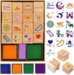  Nyomdák gyerek bélyegzők Ramadan Eid motívum 16 mintás tinta készlet (X00268F4AD)
