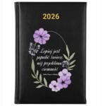 FunnyCase Könyvnaptár 2026 Jobb Gyertyát Gyújtani Fekete Ajándék Tervező (Kalendarz Czarny LEPIEJ ZAPALIĆ ŚWIECĘ)