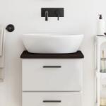 VidaXL Fürdőszobapult, sötétbarna, 40x30x2 cm, tömörfa (8720845833602)