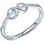 Mennica Świdnicka Ezüst Gyűrű Ezüst 925 Állítható Infinity Strassz Ajándék