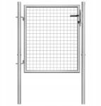 VidaXL Kerti ajtó, galvanizált acél, 105x125 cm, ezüst (144755)