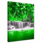 ZeSmakiem Órák 30x40 Zöld vízesés Kaszkád (H3402M_Z1D_30x40cm AZ)