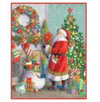  Képi adventi naptár Mikulás a tábortűznél 32x41 cm (4542)