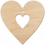 Loveart Szív 2 fa dísz rétegelt lemezből Loveart Decoupage dekoráció (LOV-Sklejka)