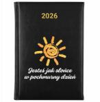 FunnyCase Naptár Fekete A5 2026 Pedagógusnapi határidőnapló Olyan vagy, mint a Nap (Kalendarz Czarny Jesteś Jak Słońce)