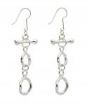  Ezüst keleti lógós fülbevaló (0615-521)