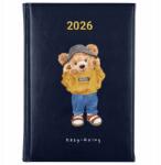 FunnyCase Könyvnaptár 2026 Easy-going Sötétkék tervező határidőnapló Ajándék Wz (Kalendarz Granatowy EASY-GOING)