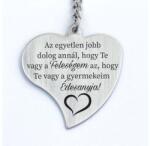 R.M. ékszer Feleségemnek Gyermekeim Édesanyjának Gravírozott Szív Kulcstartó (19707RM)