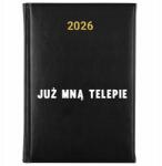 FunnyCase Könyvnaptár 2026 Már Engem Telepie Fekete Határidőnapló Ajándék Minták (Kalendarz Czarny JUŻ MNĄ TELEPIE)