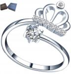 Mennica Świdnicka Korona Gyönyörű Ezüst Állítható Gyűrű Korona motívummal Ajándék