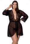 Passion Amberly Peignoir fekete 4XL/5XL