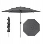 Costway Klasszikus napernyő Costway szürke kerti terasz strand összecsukható 300 x 245 cm (NP12375GR)