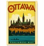  Vintage Kanada Ottawa Parlament Hil A3 poszter (Plakaty na ścianę Podróże travel A3)