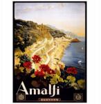  Amalfi Olaszország Poszter Dekoráció Tájkép Kép A3 (Plakat architektura Włochy Amalfi obraz 2)