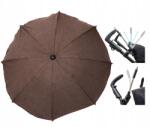 Skyline Babakocsi napernyő, barna lenvászon, kerek, napvédő, 75cm, UV50 szűrő Pl (POas007d1)
