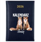 FunnyCase Könyvnaptár 2026 Róka *név* Sötétkék tervező határidőnapló Ajándék Wz (Kalendarz Granatowy LISKI *IMIĘ*)