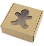  30x30x10 cm Ablakos doboz Keksz Eco barna 5 db-os szett