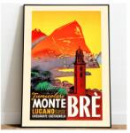  Utazási poszter Svájc Lugano Monte Bre A3 (Plakat Podróżniczy Podróże Vintage)