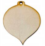 Loveart Karácsonyi gömb dekoráció rétegelt lemezből Loveart 7 cm Decoupage dekoráció (2111)