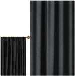  Kész Velúr Függöny Béka Szalaggal 140x250 Grafit Velvet Vastag (zasłona welurowa GRAFITOWA SOOVI)