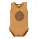 Pinokio Csecsemő body Pinokio Free Soul vállpántokkal - sárga, pamut (1-02-2202-013-062ZO)