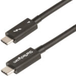 StarTech. com TBLT4MM50CM Thunderbolt kábel 0, 5 M 40 Gbit/s Fekete (TBLT4MM50CM)