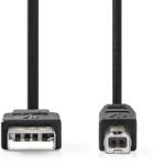 Nedis CCGL60100BK30 USB 2.0 3 M USB A USB B Fekete (CCGL60100BK30)