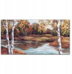 Coloray Fotó-vászonkép Erdő folyó táj 100x50 (010030010010000018763)