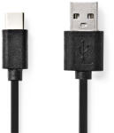 Nedis CCGL60600BK20 USB kábel USB 2.0 2 M USB A USB C Fekete (CCGL60600BK20)