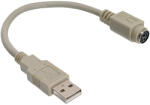 InLine 33102 soros kábel Bézs 0, 2 M 6-p Mini-DIN USB A (33102)