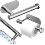 SHOPUJ WC-papír tartó akasztó fúrás nélkül öntapadós ezüst (USP3M)