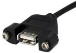 StarTech 30 cm Inbouwpaneel USB Kabel - USB A naar Moederbord Aansluitkabel F/F USB kábel 0, 3 M Fekete (USBPNLAFHD1)