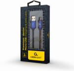 Cablexpert CC-USB2J-AMMBM-2M-BL USB kábel USB 2.0 USB A Mini-USB B 0, 48 Gbit/s Kék (CC-USB2J-AMmBM-2M-BL)