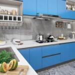 VidaXL Bútor furnér öntapadós, azúrkék, 500x90 cm, Pvc (146126)