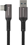 NATEC NVC-2220 USB kábel USB 3.2 Gen 1 (3.1 Gen 1) 3 M USB A USB C 5 Gbit/s Fekete, Szürke (NVC-2220)