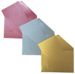  Plic+card Colorarte Perla, culori perlate (rosu, auriu, argintiu), 90x140mm, 150 buc/set (P4345)