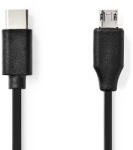 Nedis CCGL60750BK10 USB kábel USB 2.0 1 M Micro-USB B USB A Fekete (CCGL60750BK10) - compzone