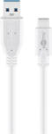 Goobay 67188 USB kábel USB 3.2 Gen 1 (3.1 Gen 1) 1 M USB C USB A Fehér (67188)