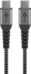 Goobay 49301 USB kábel USB 2.0 0, 5 M USB C Fekete, Szürke (49301)