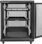 Qoltec 54516 Patch panel for 19'' rack | 24 ports | 1U | UTP | Black (54516)