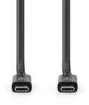 Nedis CCGB66020BK20 USB kábel USB4 Gen 2x2 2 M USB C 20 Gbit/s 240 W Cián (CCGB66020BK20)