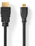 Nedis CVGL34700BK15 HDMI kábel 1, 5 M HDMI A-típus (Standard) HDMI D-típus (Micro) Fekete (CVGL34700BK15) - compzone
