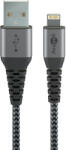 Goobay 49269 Lightning kábel 2 M Fekete, Szürke (49269)