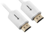 Sharkoon 2m, 2xHDMI HDMI kábel HDMI A-típus (Standard) Fehér (4044951018116)