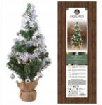  Mini Micro LED-es műfenyő zöld, ezüst Led díszekkel 60cm (sztuczna choinka)