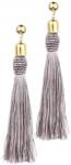 EdiBazzar Szürke, lógó, rojtokkal díszített fülbevaló, hosszú bojtos, Arany színű (G102400636112432)