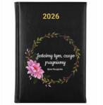 FunnyCase Könyvnaptár 2026 Azok Vagyunk, Amire Vágyunk Fekete Ajándék Minták (Kalendarz Czarny JESTEŚMY TYM CZEGO PRAGNIEMY)