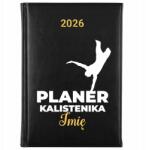 FunnyCase Könyvnaptár 2026 Kalistenika Tervező *név* Fekete Tervező Ajándék Wz (Kalendarz Czarny PLANER KALISTENIKA *IMIĘ*)