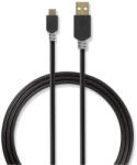 Nedis CCBW60500AT20 USB kábel USB 2.0 2 M USB A Micro-USB B Fekete (CCBW60500AT20)