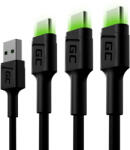 Green Cell KABGCSET03 USB kábel 2 M USB A USB C Fekete (KABGCSET03) - compzone